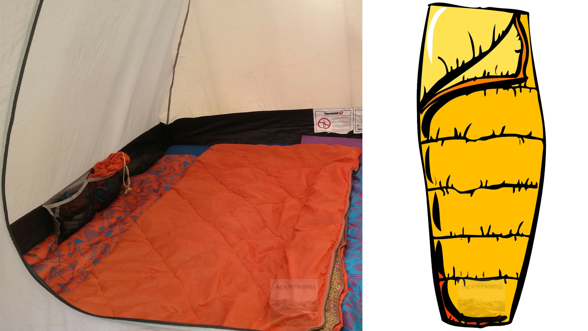 Diferencia entre el saco de dormir momia y el saco de dormir rectangular